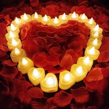 Anditoy Valentines Day Decor 1200 PCS Artificial Rose Petals with 24 PCS - £15.06 GBP