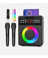 Karaoke Machine for Adults &amp; Kids, Portable Karaoke Machine with 2 Wirel... - $87.22