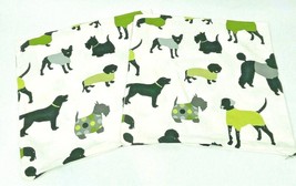 Throw Pillow Covers Set 2 Dog Theme Green Black Gray Scottie Lab Dachshund 17x17 - £17.62 GBP
