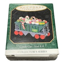 Hallmark Keepsake "Candy Car" Noel R. R. 1997 Christmas Miniature Ornament - $4.24