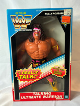 1990 Talking Ultimate Warrior Wwf World Wrestling Fed. Factory Sealed Figure - £218.99 GBP