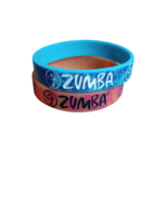 Zumba Silicone Bracelets One Size Lot of 2 Blue Orange - $3.72