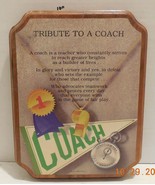 Gift Plaque for a coach &quot;tribute to a coach&quot; - $34.49 CAD