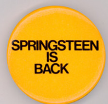 Bruce Springsteen Is Back 1978 Darkness On The Edge Of Town Tour BUTTON/BADGE - £23.59 GBP