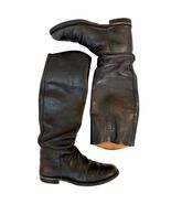 Vintage Marlborough English Riding Boots Black Leather Tall Made in Engl... - $67.50