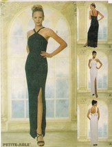 Misses Formal Lined Prom Evening Dress Front Slit Straps Sew Patterns 8-12 - $11.99