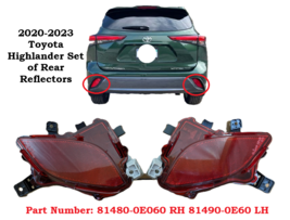 OEM 2020-2023 Toyota Highlander rear Lower Bumper Reflectors Left &amp; Righ... - $64.34