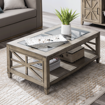 45.5&quot;L Cocktail Table/Coffee Table Natural Wood - £215.62 GBP