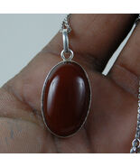 925 Sterling Silver Ruby Handmade Necklace 18" Chain Festive Gift Women ... - $37.02