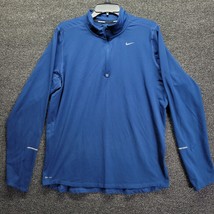 Nike Element Running 1/4 Zip Dri Fit Pullover Longsleeve Top Blue Men&#39;s ... - £12.93 GBP