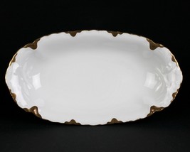 Hutschenreuther The Blenheim Celery Tray or Relish Dish, Vintage Racine Gold 10&quot; - £22.51 GBP