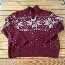 American eagle Outfitters Men’s 1/4 Button Sweater size L Red - £17.85 GBP
