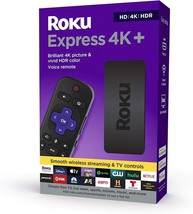 Roku Express 4K+ 2021 | Streaming Media Player HD/4K/HDR with Smooth Wireless St - £27.01 GBP