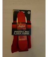 Rawlings BELTSOCKS-RED Baseball Belt &amp; Sock Combo Size Small-New-SHIPS N... - €21,28 EUR