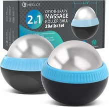 Cold Massage Roller Ball Set of 2 Cryosphere Ice Therapy Ball for Body Muscle Re - £40.38 GBP