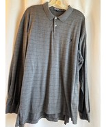 Polo Ralph Lauren Polo Shirt Men Size XXL Gray Striped Long Sleeve - $19.80