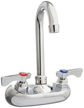 Silver Series 4-Center Wall Mount Faucet, 3-1/2&quot; Gooseneck Spout, Krowne... - £71.11 GBP