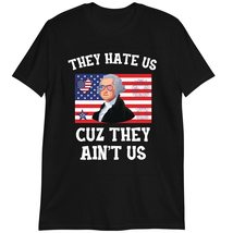 Funny 4th of July Shirt, They Hate Us Cuz They Ain&#39;t Us T-Shirt Dark Heather - £15.62 GBP+