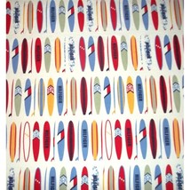 Tommy Hilfiger Surfboard Twin Flat Sheet 96 x 66 Cotton Craft Fabric Pre-Owned - £23.33 GBP