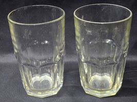 Pair Of 2 Crisa Boston Clear Cooler Tumbler Glasses 5.625&quot; Paneled 12 Ounce - $26.81 CAD