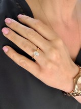 1 Carat Pear Shape E/VS2 Lab Grown Diamond Engagement Ring 14k Yellow Go... - $945.94