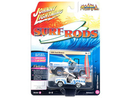 1966 Ford Bronco with Surf Board White and Blue Designs &quot;Street Freaks&quot; Limit... - £13.23 GBP