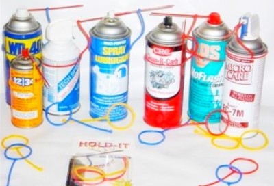 1 Pack of 2 HOLD iT Straw HOLDERS for aerosol spray cans WD40 NeVeR LooSe straws Item image 4