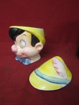 Vintage Hand-Painted Pinocchio Cookie Jar Walt Disney 1950s - £38.78 GBP