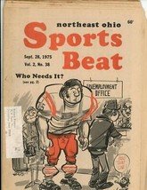 Northeast Ohio Sports Beat Sept 28 1975 - £18.53 GBP