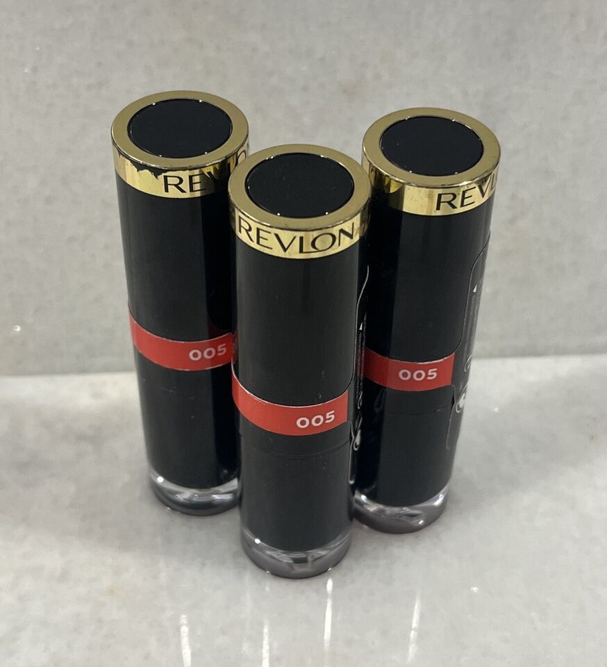 3 Revlon Super Lustrous Glass Shine Lipstick 005 Fire &amp; Ice 0.15 oz Sealed - $15.84