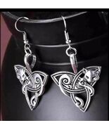 New Absolutely Beautiful Celtic Sweet Kitty ‍⬛ Earrings3 D Double Sided! - $8.00