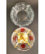 Hand-Applied Gold &amp; Ruby Flash On KIG Ashtray, Studio Piece! Before-After - €34,50 EUR