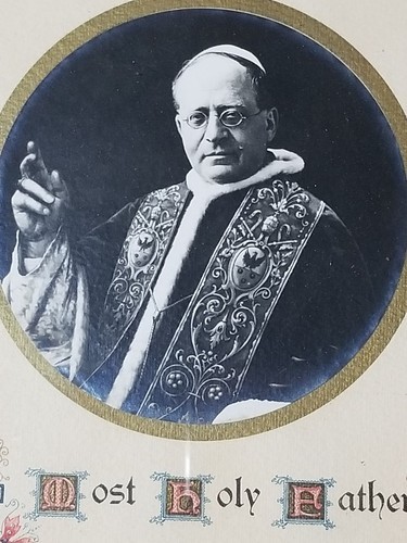 Most Holy Father ~ Framed Print of Pope Pius XI ~1928 ~ Collectible ~ Art Item image 2