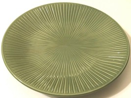  Retired Vintage Ruby Green Ceramic Stoneware Textured Starburst Dinner Plate 11 - £12.53 GBP