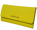 Michael Kors Large Trifold wallet Leather Sunshine Yellow NWT $278 35S8G... - £65.87 GBP