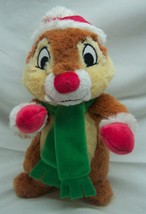 Walt Disney Chip And Dale In Winter Holiday Outfit 7&quot; Plush Stuffed Animal Toy - £14.64 GBP