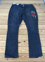NY trends 4 NWT $39.99 Women’s Embroidered jeans Size 16 black BD - £11.79 GBP