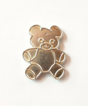 Teddy Bear Pin Vintage Die Cut Metal Relief Lapel Hat Tie Tac - £2.58 GBP