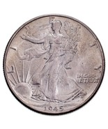 1945 50C Marche Liberty Demi Dollar En Choix Bu État Excellent Oeil Appeal - $55.09