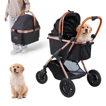 VEVOR Pet Stroller, 4 Wheels Dog Stroller Rotate with Brakes, 66 lbs Wei... - $126.90