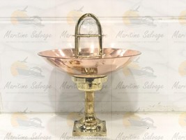 Nautical New Brass Mount Ceiling Bulkhead Light Fixture With Copper Shad... - £119.61 GBP