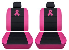 Fits 2015-2022 Chevy Colorado truck Rear Jump seat covers pink black with design - $65.09
