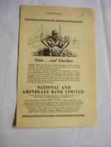 1960 Two Page UK Ad National and Grindlay&#39;s Bank LTD., George Kenning &amp; ... - $166.20 MXN