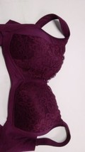 Rhonda Shear Women&#39;s Sexy Lace Padded Bra W/ Secure Strap ( Maroon/XL)B8... - $16.24