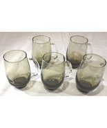 Libbey Smokey Clear D Handle Mug 5 1960&#39;s Smoke Tankard Glass Libby Temp... - €29,84 EUR