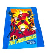 The Incredibles 2 Fleece Blanket 60&quot;x50&quot; Disney Store Pixar Superheroes ... - £17.47 GBP