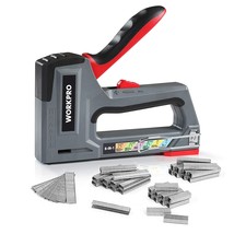 WORKPRO Staple Gun, 6-in-1, Manual Brad Nailer with 4000 Counts Staples,... - £43.82 GBP