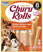 Inaba Churu Rolls Dog Treat Chicken &amp; Tuna Recipe, 8-Pack - £7.75 GBP+