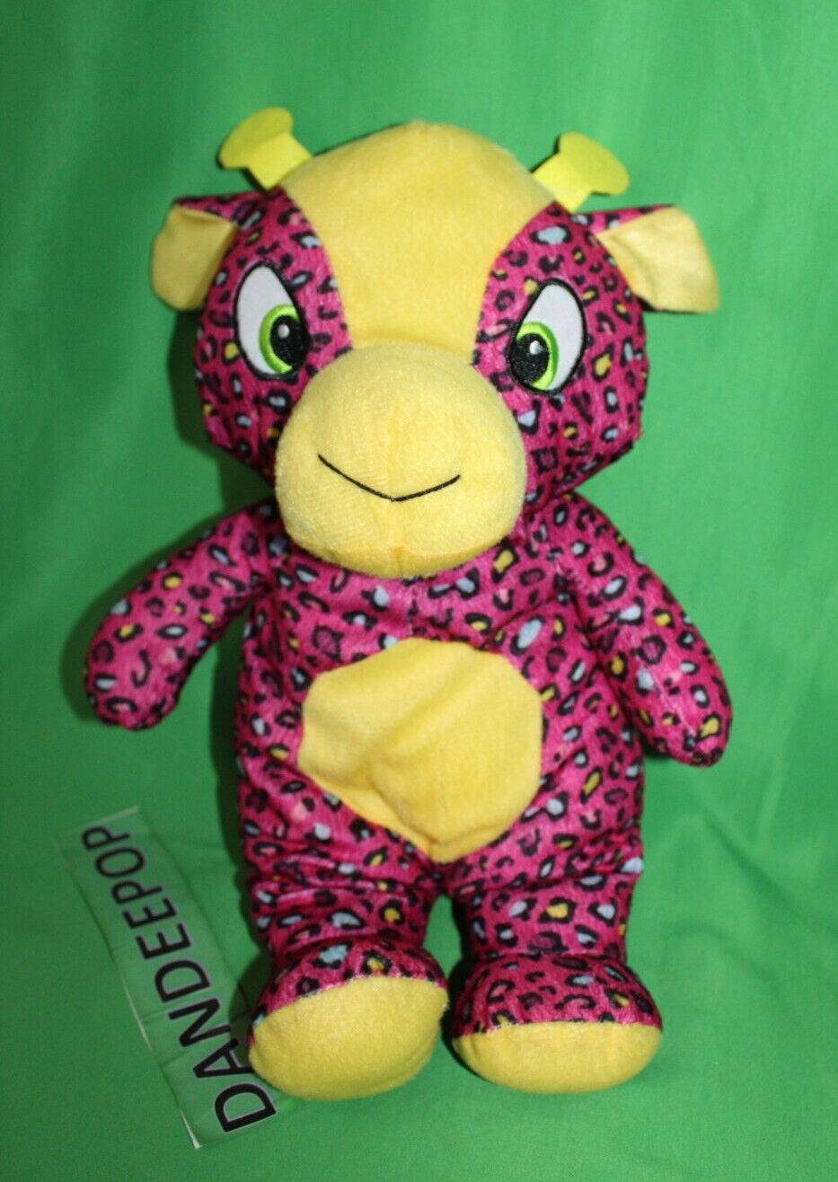 Kellytoy Dark Pink And Yellow Spotted Jungle Giraffe Stuffed Animal Toy 2002 - $24.74
