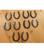 10 CAST IRON SMALL HORSESHOE 3&quot; x 3 1/2&quot; Horse Nick Nack **SMALL CHIPS I... - $34.01 CAD